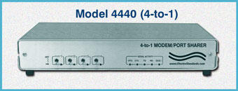 Model 4440 4-to-1 Modem Port Sharer, DB25 Toggle